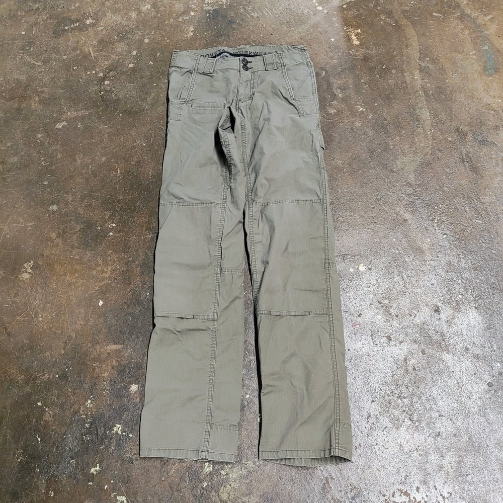 Dovetail Workwear Utility Pants Women 2/34 Olive Green Ripstop Carpenter